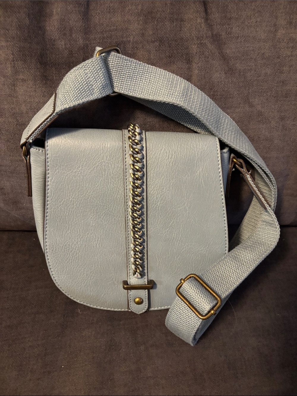 Crossbody Purse with Chain Accent